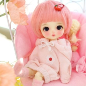 16cm Little Daisy Baby Suit SET Pink