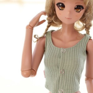 Pre-order SD13 GIRL &amp; Smart Doll Button Sleeveless Khaki